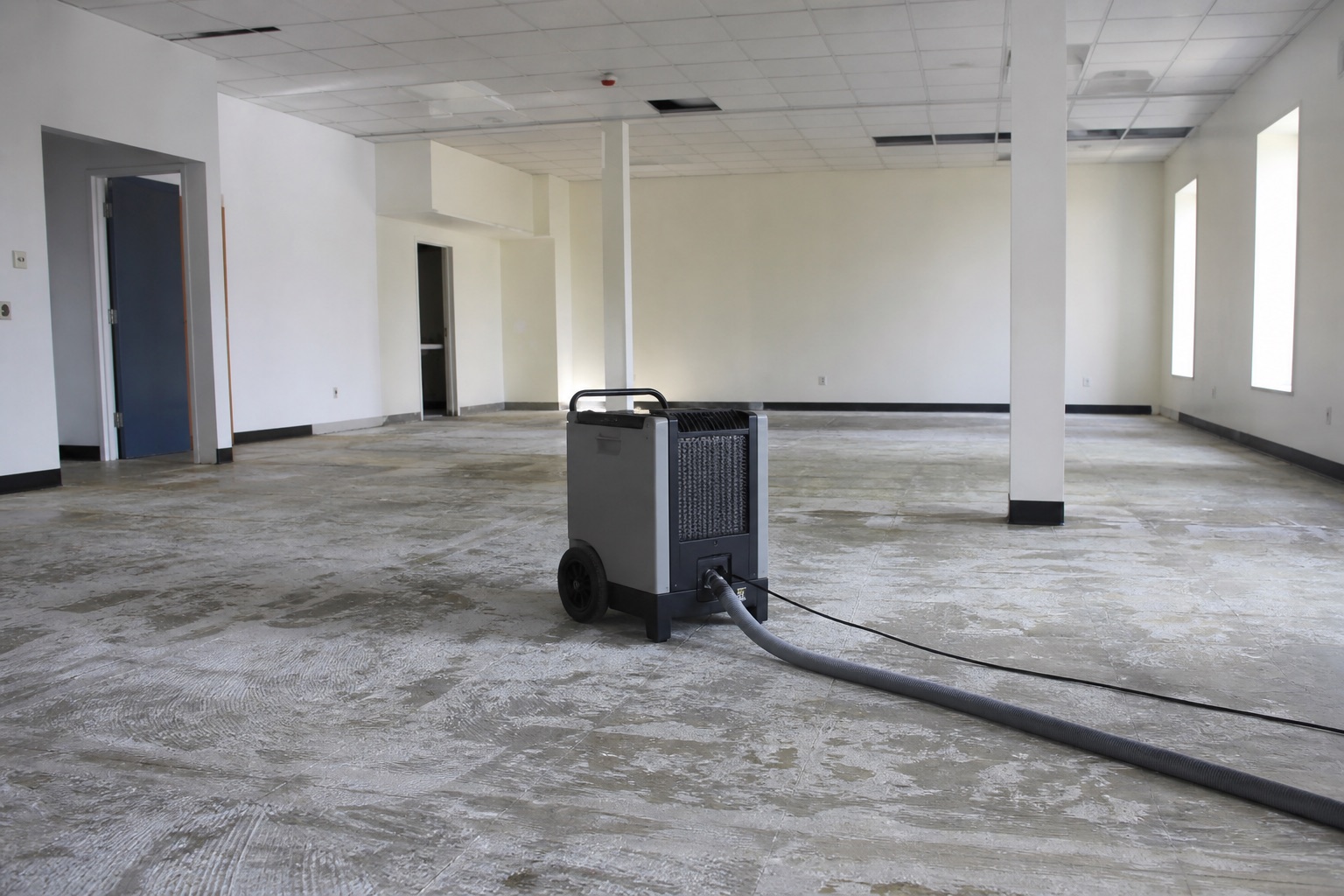 Dehumidifier running in an empty listing